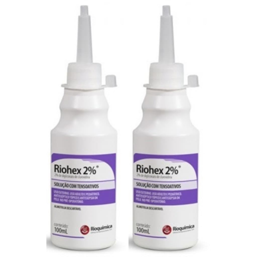 Kit c/ 2 RIOHEX 2% Degermante 100ml - Rioquimica
