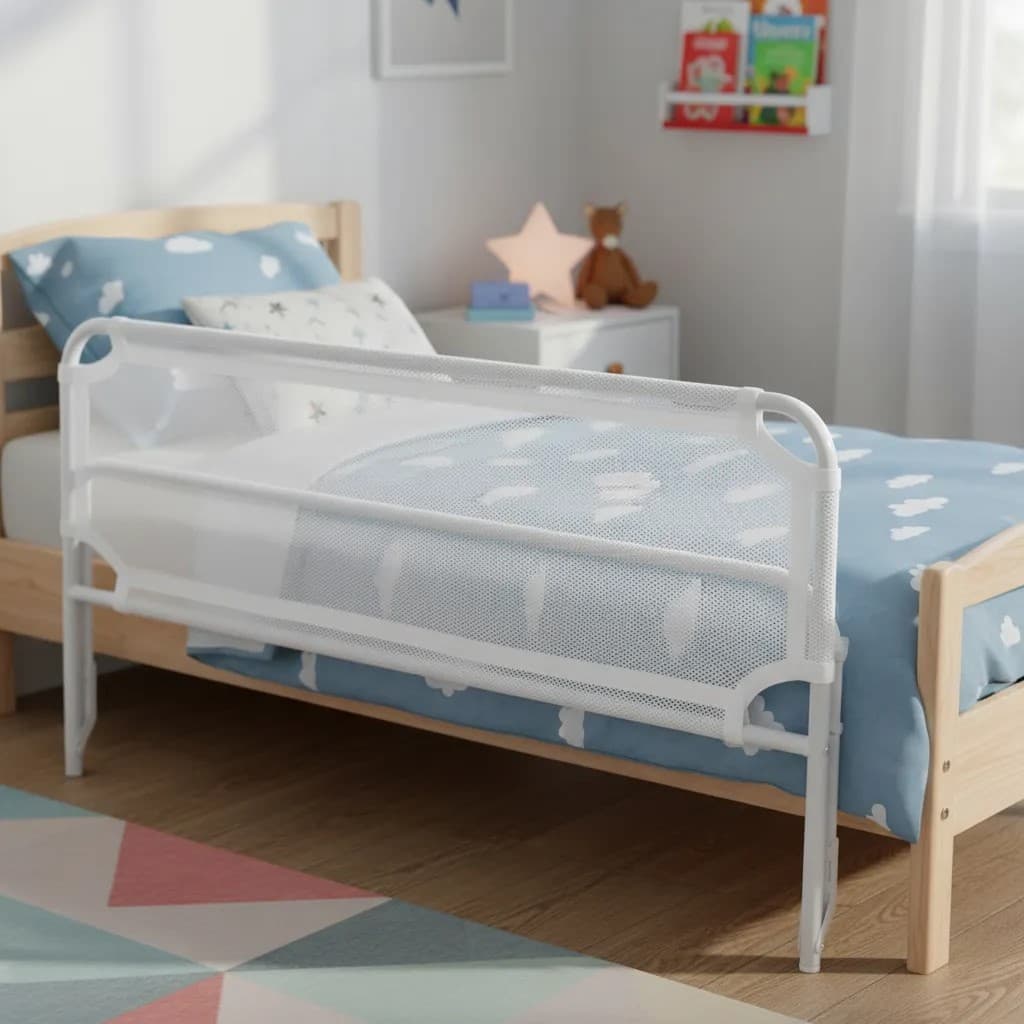 Grade De Cama Com Tela De Segurança Para Bebês