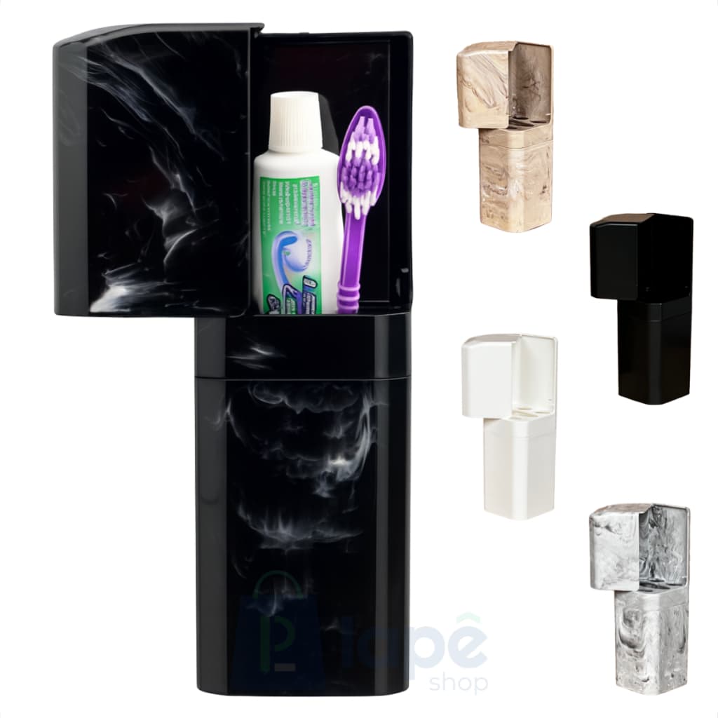 Porta Escovas e Creme Dental com Encaixe Adesivo