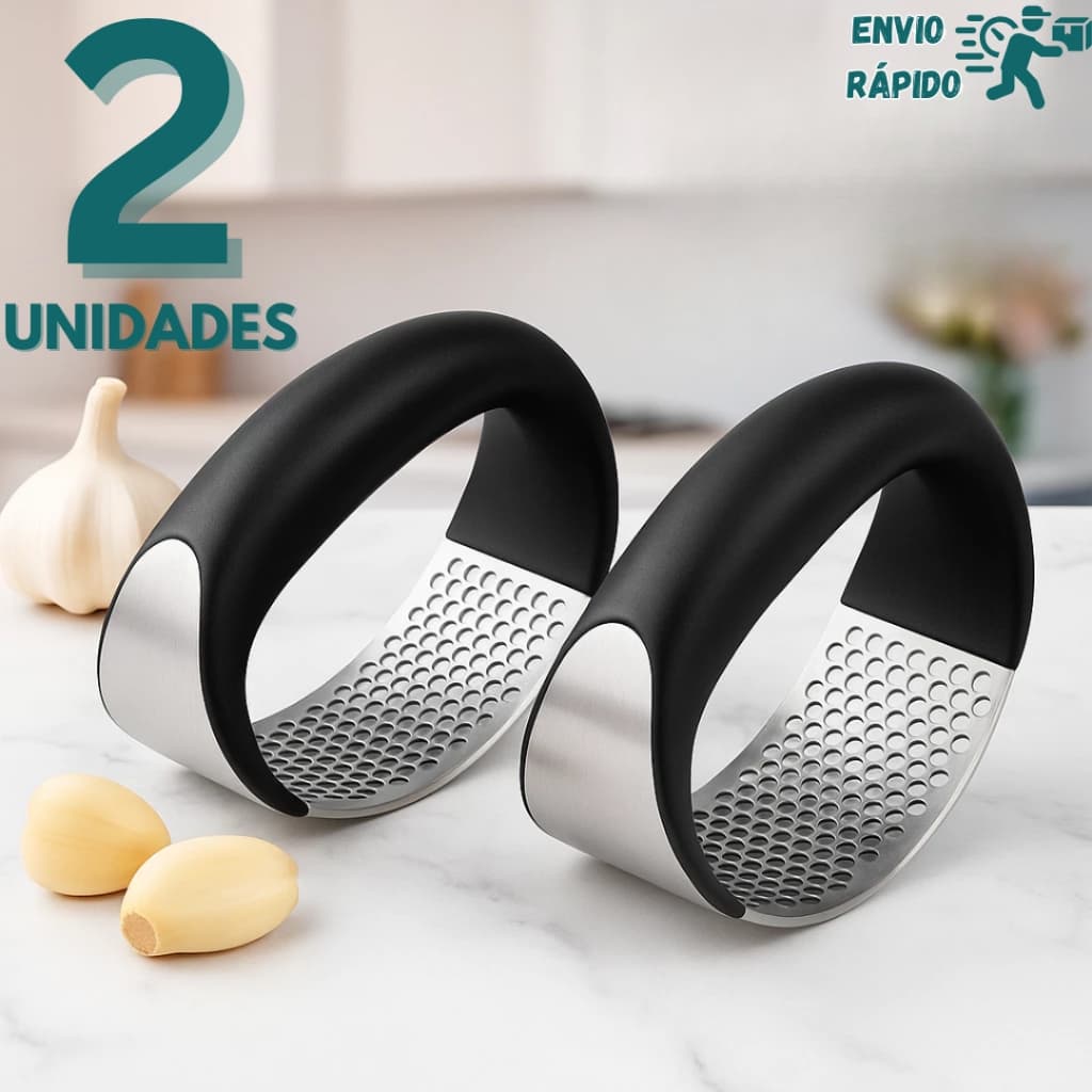 2 Espremedor de Alho em Aço Inox com Lâmina Precisa