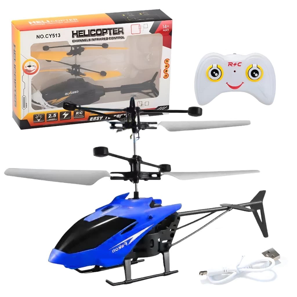 Helicóptero Controle Remoto Brinquedo Sensor de Mão USB Recarregável