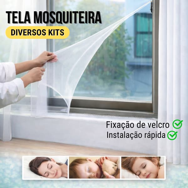 Tela Proteção Rede Mosquiteira Janela Basculante com Velcro contra Mosquito Pernilongo Dengue