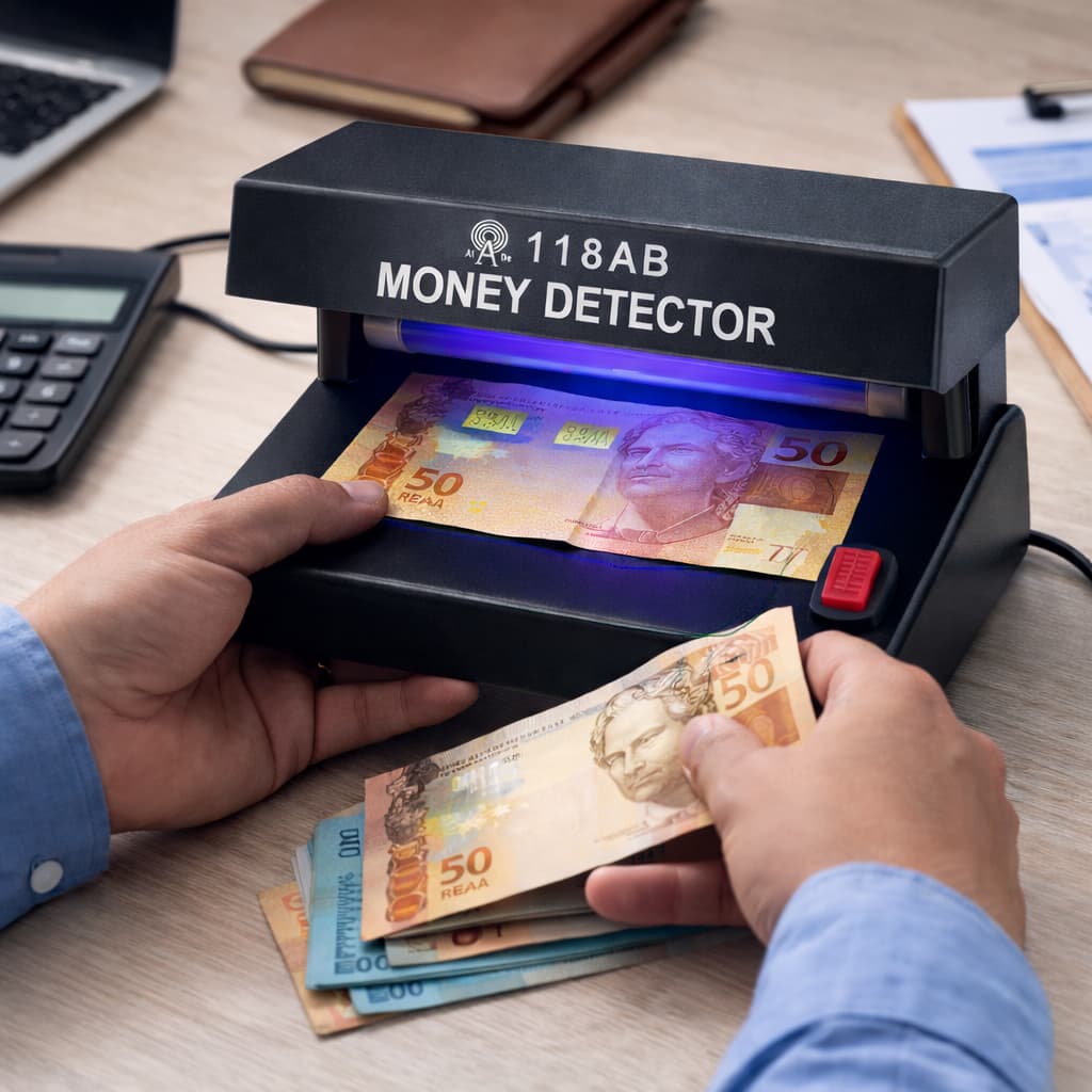 Detector Testador Dinheiro Nota Identificador Cédula Falso