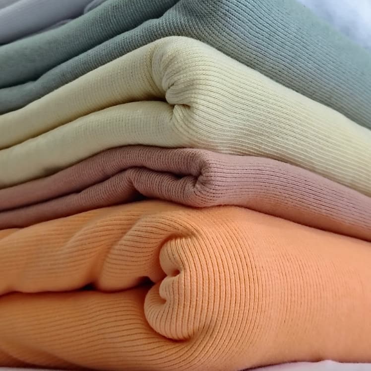 Tecido/Retalho de Malha Ribana Canelada (Blusinhas, Tops, Roupa Infantil, Regatas) - 3 metros por KG