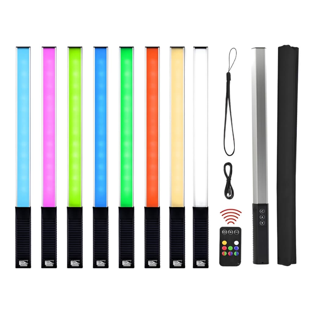Bastão De Luz Vídeo Rgb Led Portátil Para Fotografia 3000K-6000K Regulável Com Controle