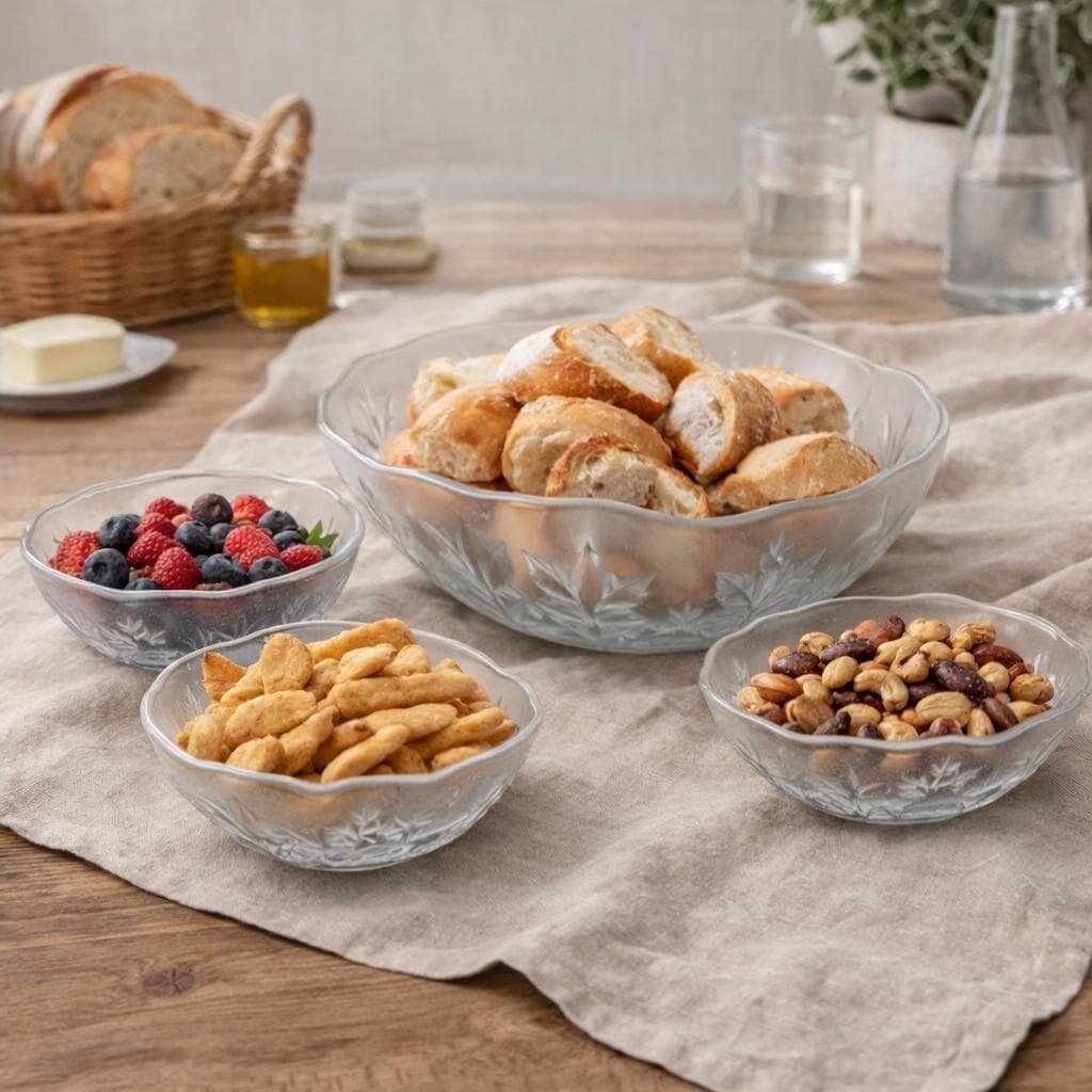 Conjunto Bowls em Vidro Rose - 7 Peças