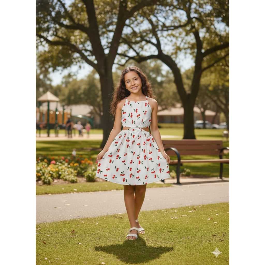 Vestido infantil feminino menina com alça decotado crepinho criança moda blogueira mini diva promoção.