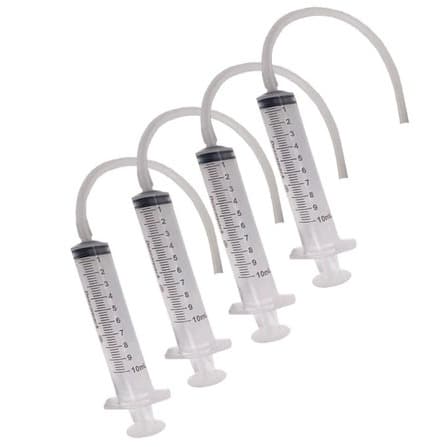 Kit com Seringas e Mangueiras Para Limpar Cabeçotes Impressoras 20ml