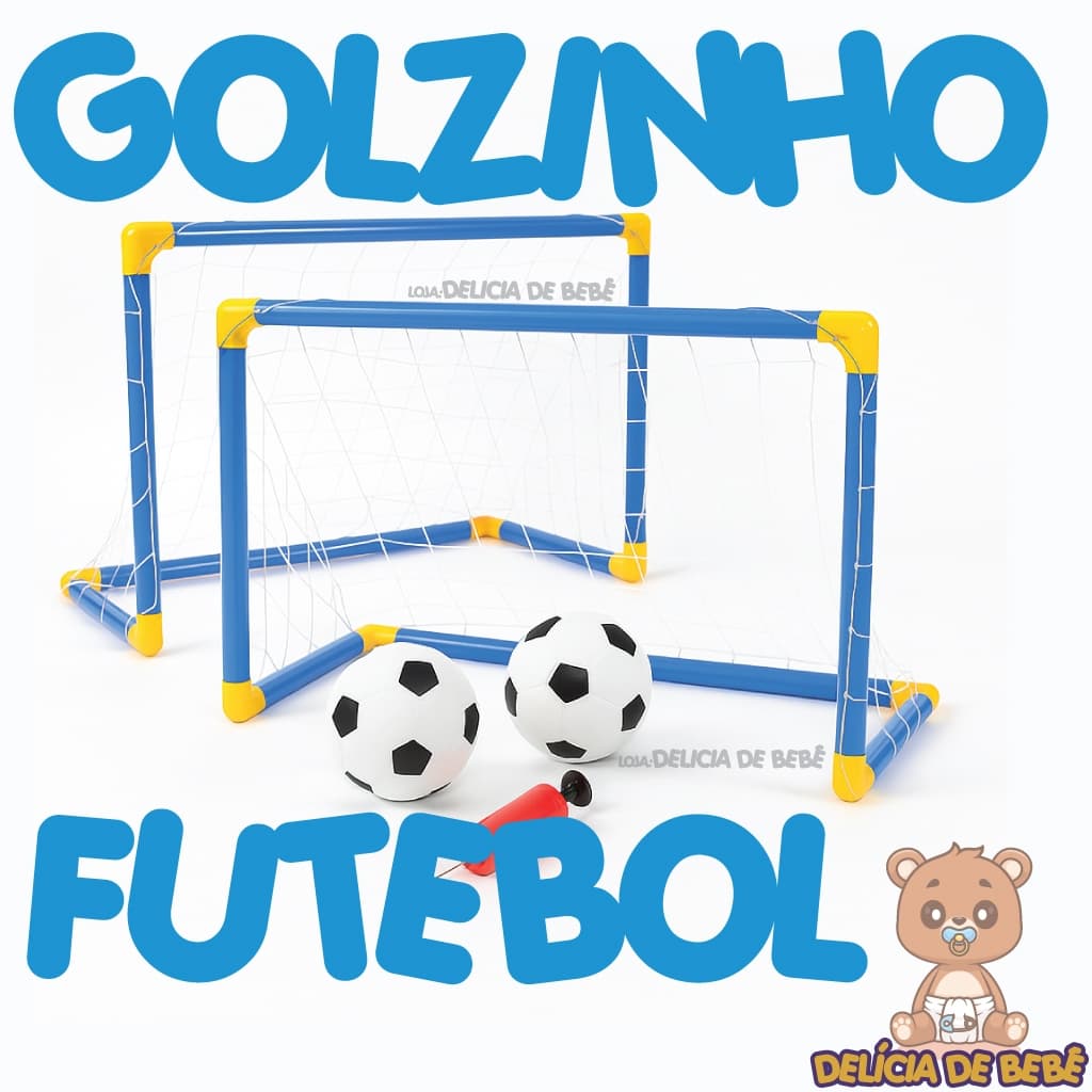 KIT Mini Trave Golzinho com Bola + Rede + Bomba de Encher P/Menino(a)Trave Golzinho Futebol Infantil