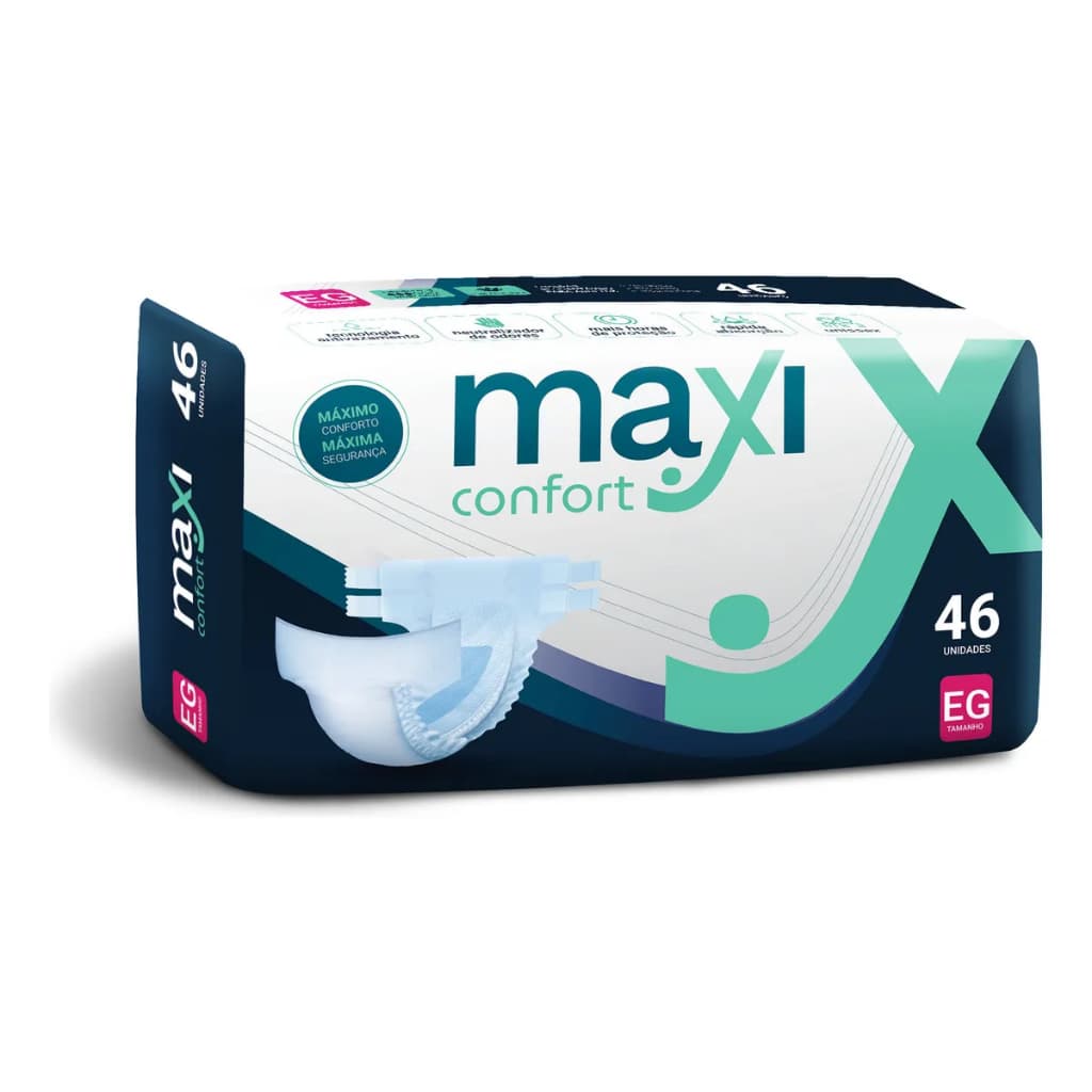 Fralda Geriátrica Descartável Maxi Confort – EG – 46 tiras