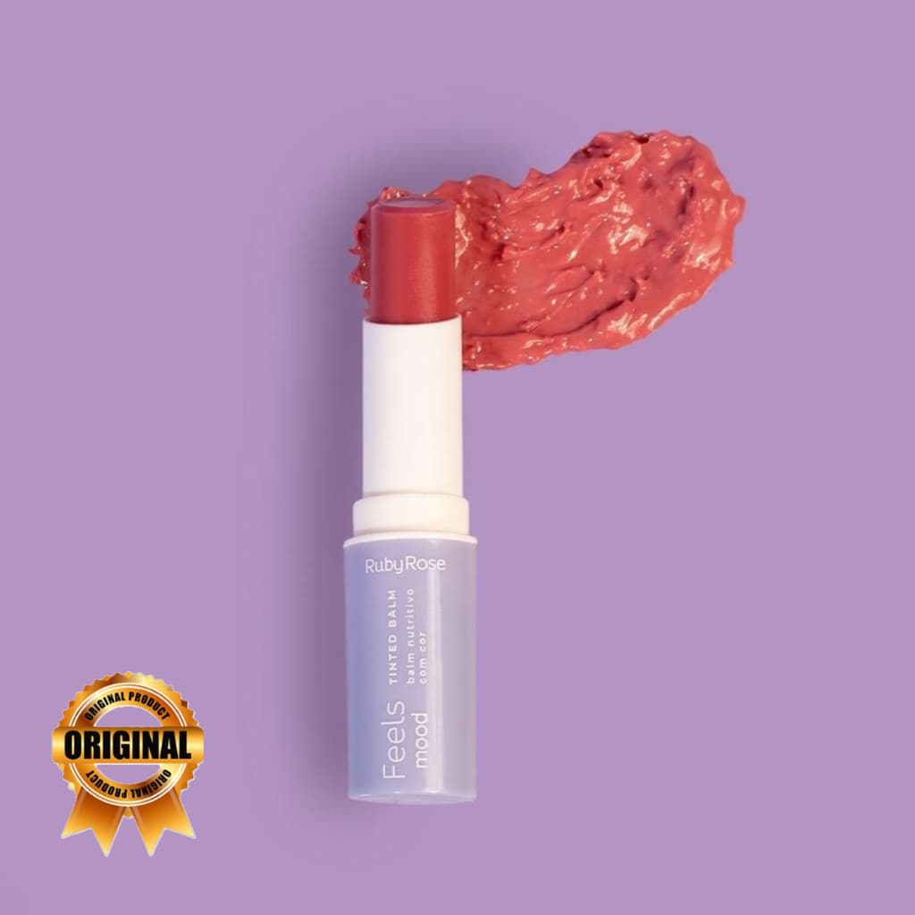 Hidratante Labial Tinted Balm Feels Mood Ruby Rose 3g