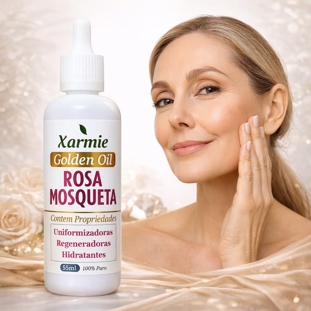 Pele Mais Joven Óleo de Rosa Mosqueta Para Manchas Sardas e Cicatrizes Puro 55ml Melhor Qualidade