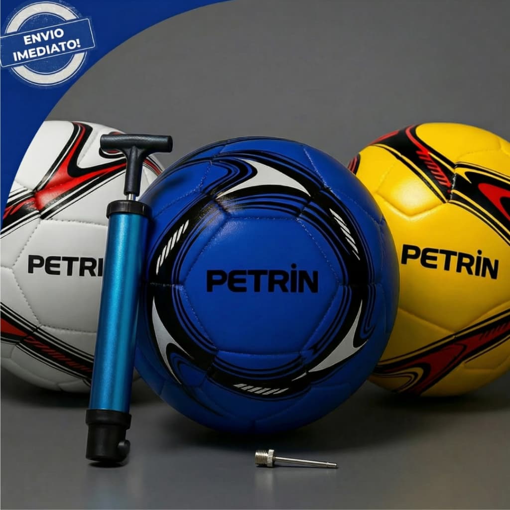 Bolas De Campo + Bomba De Ar Futebol