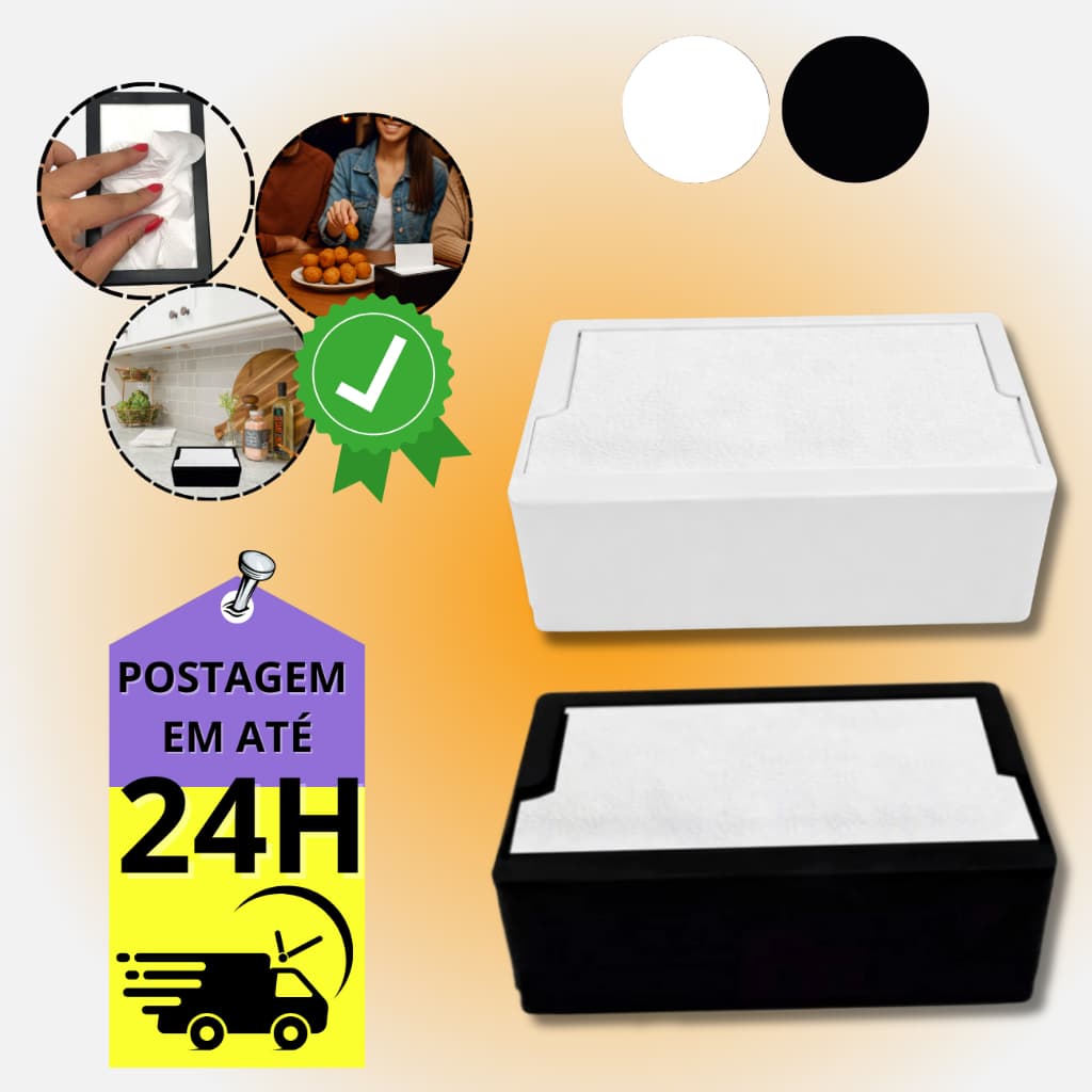 Porta Guardanapo Modelo Deitado Papel Tv Restaurantes Lanchonete Plástico Resistente Envio Rápido