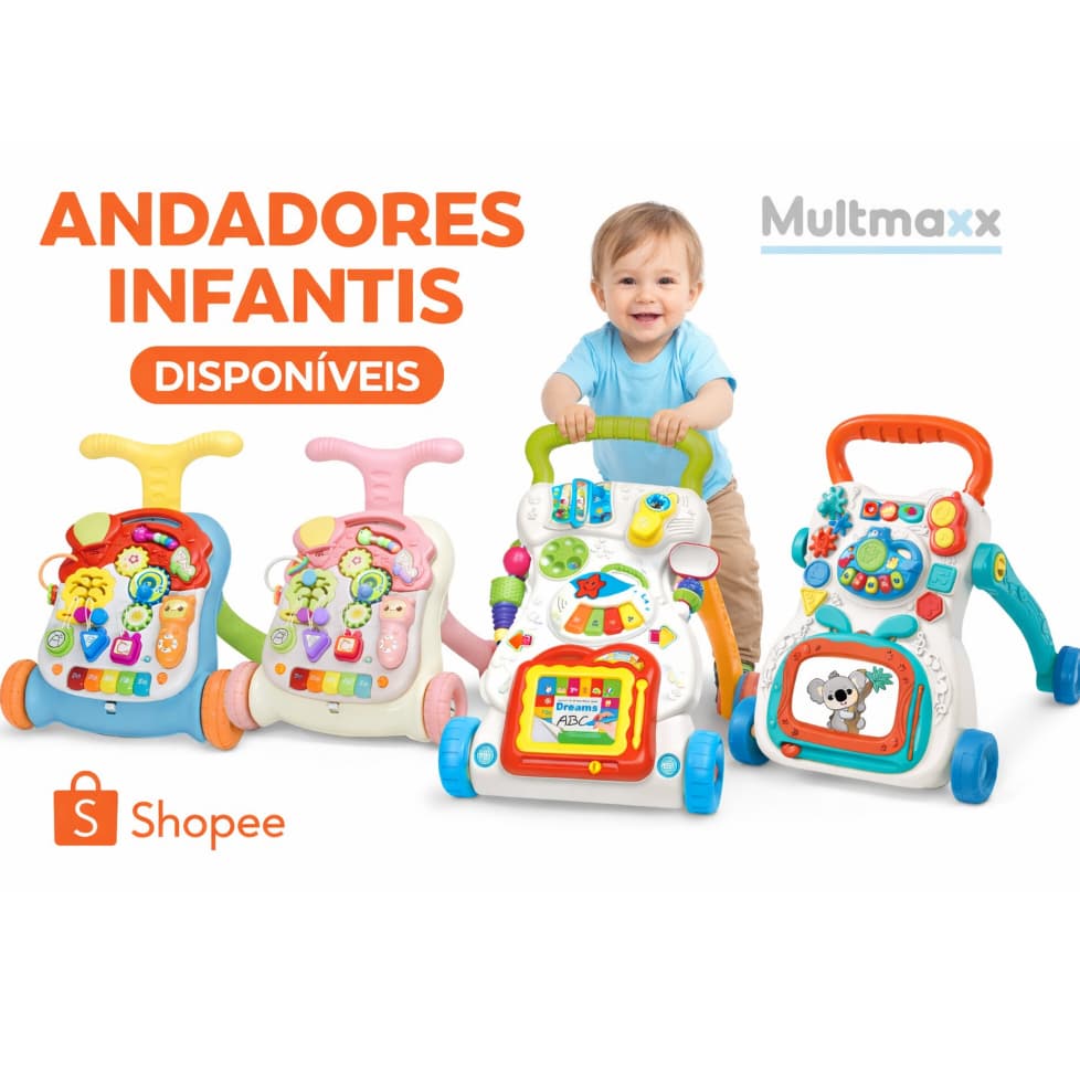 Andador De Bebê Centro de Atividades Brinquedo Educativo Musical Mesinha Para Infantil Multmaxx