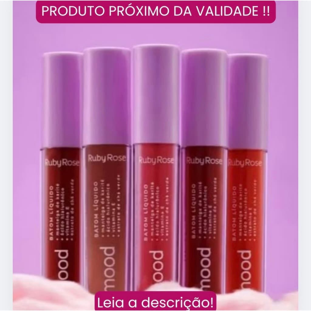 Batom Líquido Alta Pigmentação Mood By Ruby Rose 3,2ml - LEIA A DESCRIÇÃO
