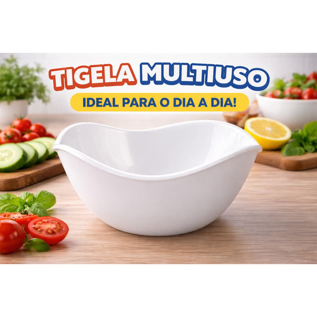 Kit 10 Bowl Plástico 500ml – Tigela Cumbuca Multiuso para Cozinha, Salada e Petiscos