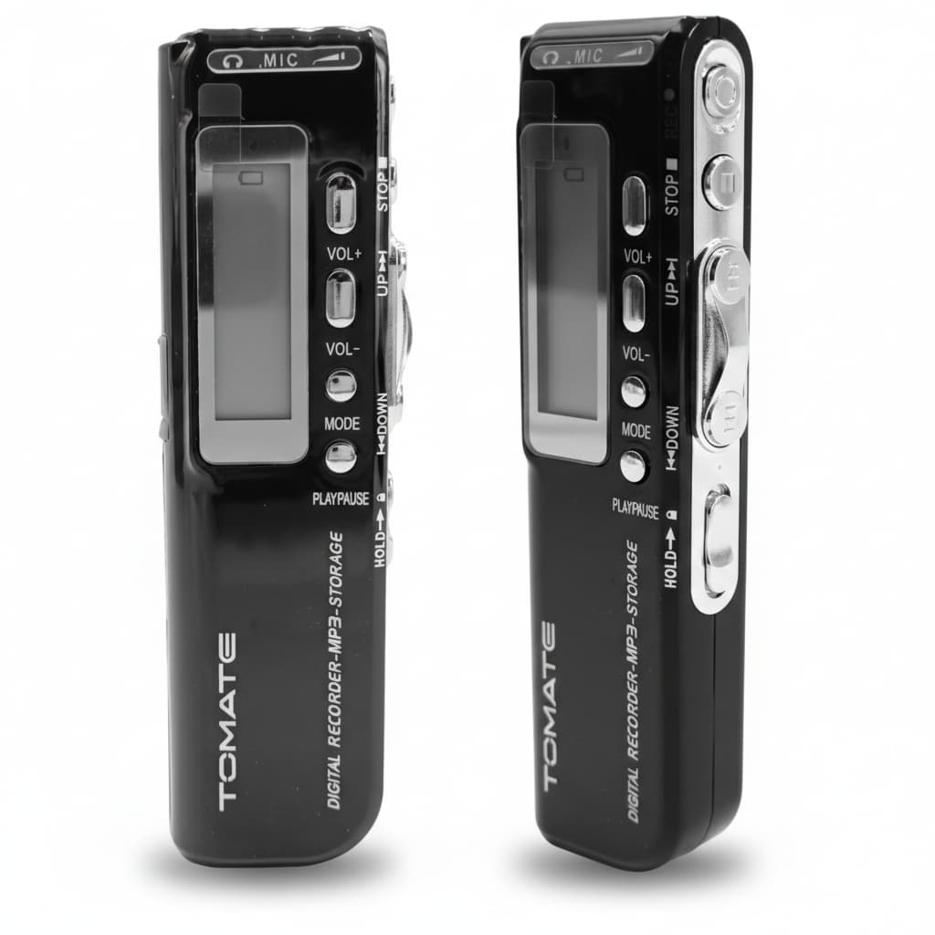 Gravador de Voz Portátil Digital 8GB MP3 140h VOR Display LCD USB Alto falante Fone Compacto