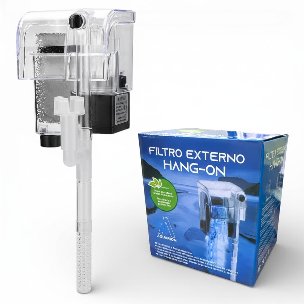 Filtro Externo Hang On Aquário até 40 Litros 250L/H Aquarion Silencioso Baixo Consumo de Energia