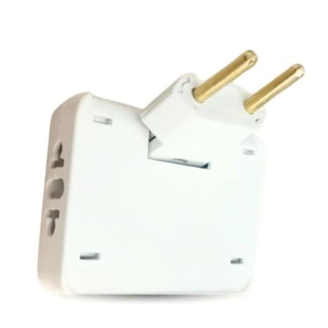 Adaptador De Tomada Benjamin Articulado Te Universal 2 Pinos