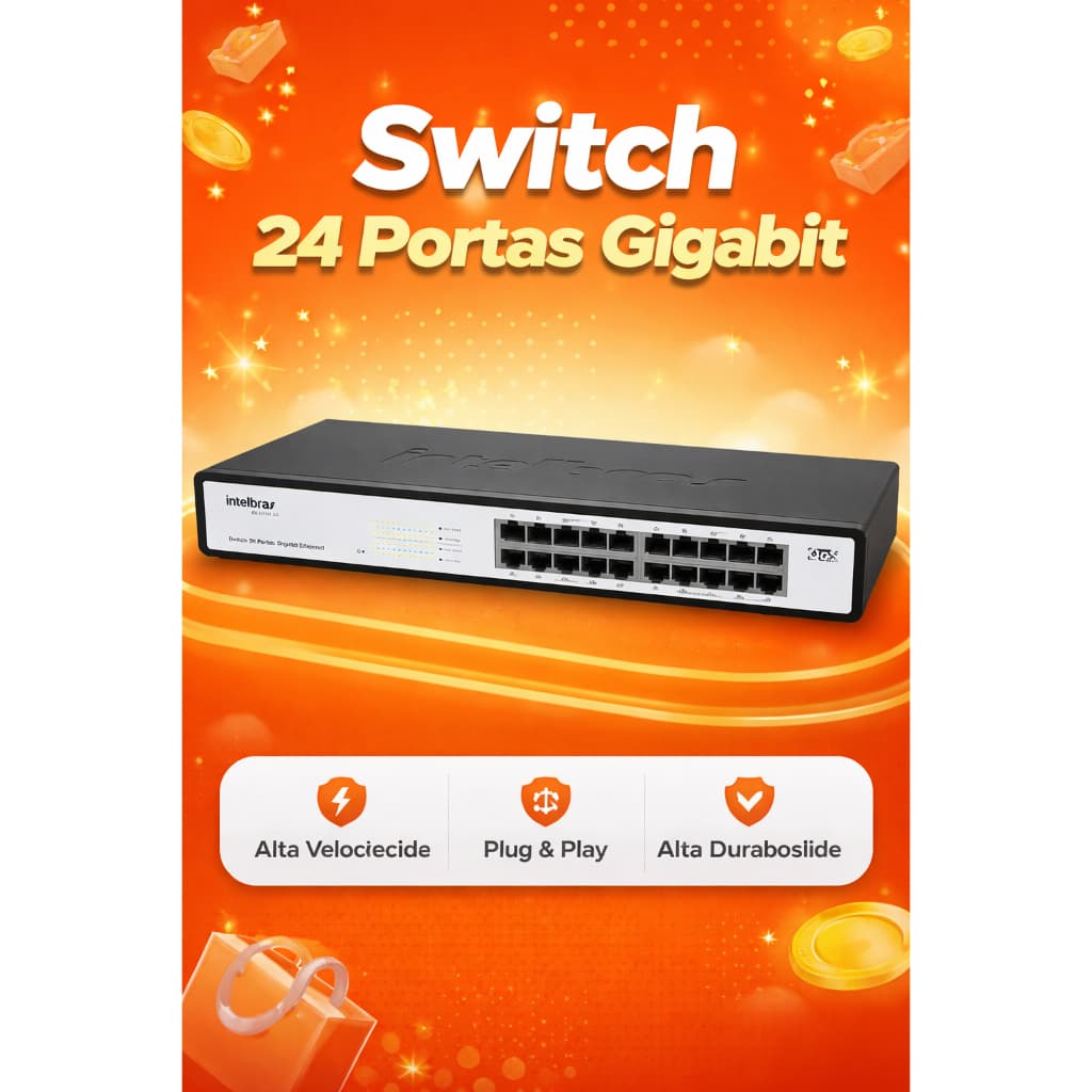 Switch 24 portas Intelbras SG 2400 QR
