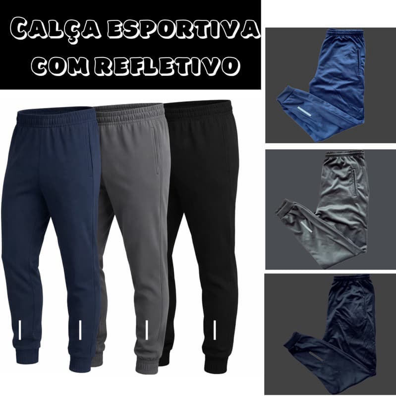 Kit 3 Calças Jogger Masculina Para academia e corrida