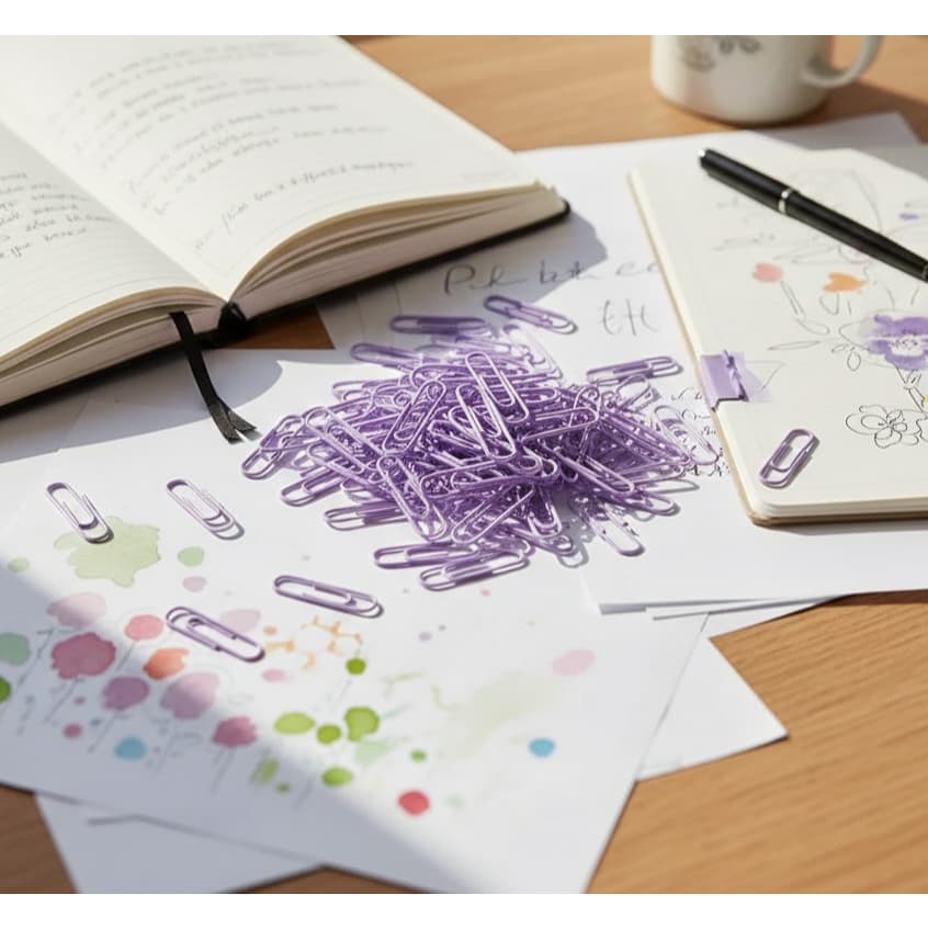 Clips Colorido 2/0 - 100 Unidades - Azul - Verde - Rosa - Roxo