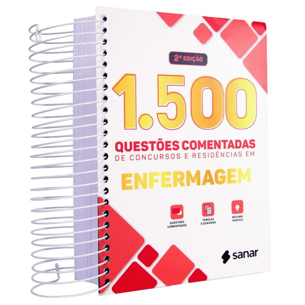 Livro 1.500 Questões Comentadas de Concursos e Residências em Enfermagem - 2ª Edição