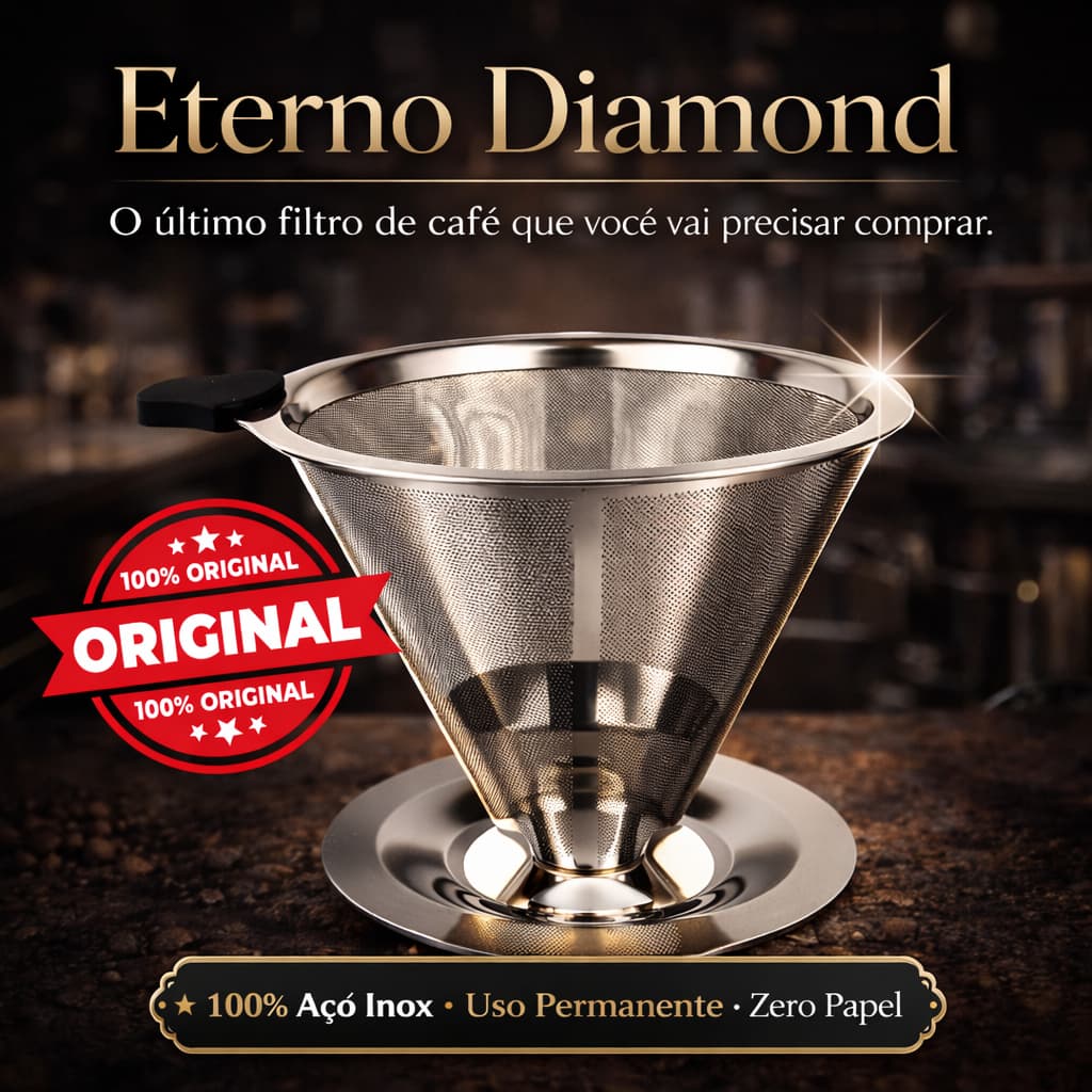 Coador Filtro Café Inox Permanente Premium 103 Reutilizável Sem Papel Ecológico Durável