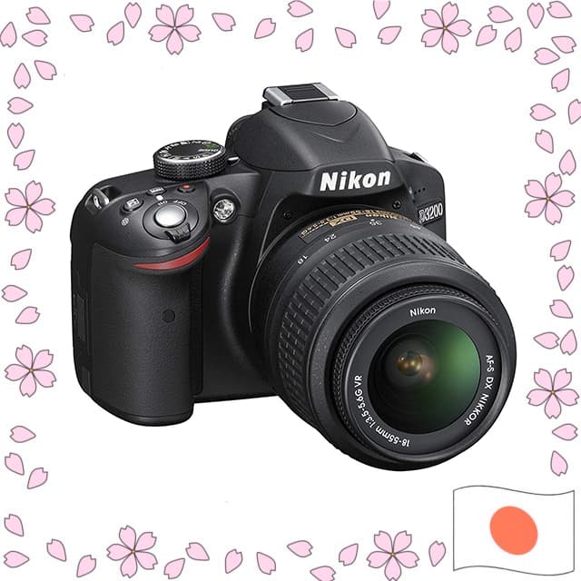 Câmera DSLR Nikon D3200 com Lente AF-S DX NIKKOR 18-55mm VR Usado【Enviado diretamente do Japão】