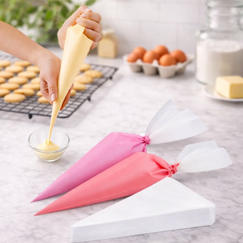 Kit 50/100 Sacos De Confeitar Medio Confeitaria Bolo Doce Confeitaria Bolo Doce Cupcake
