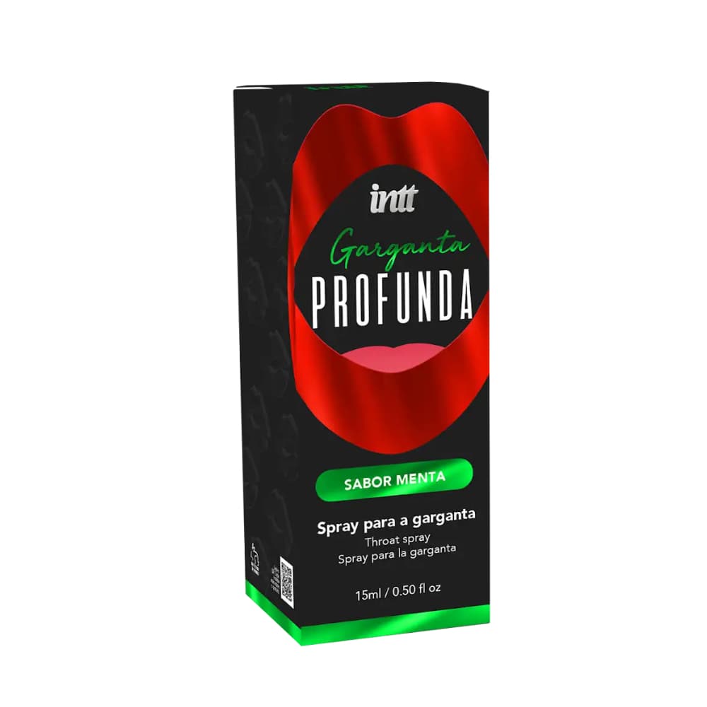 Garganta Profunda Oral Spray Beijável - Menta ou Morango Intt - 15Ml Refrescante