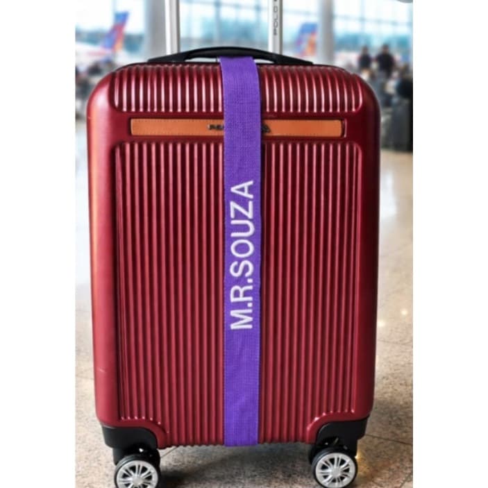 Cinta de proteção/identificação para mala de viagem Personalizada/bordada nome ou sigla