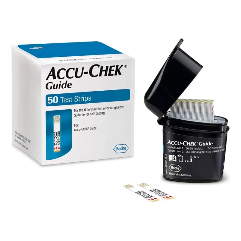 50 Tiras de Glicemia Accu-Chek Guide Caixa Completa