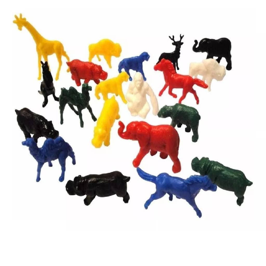 Kit 50~200 Mini Animais Selvagens Bichos Zoológico  Lembrancinha Sacolinha Surpresa Brinquedos Festa