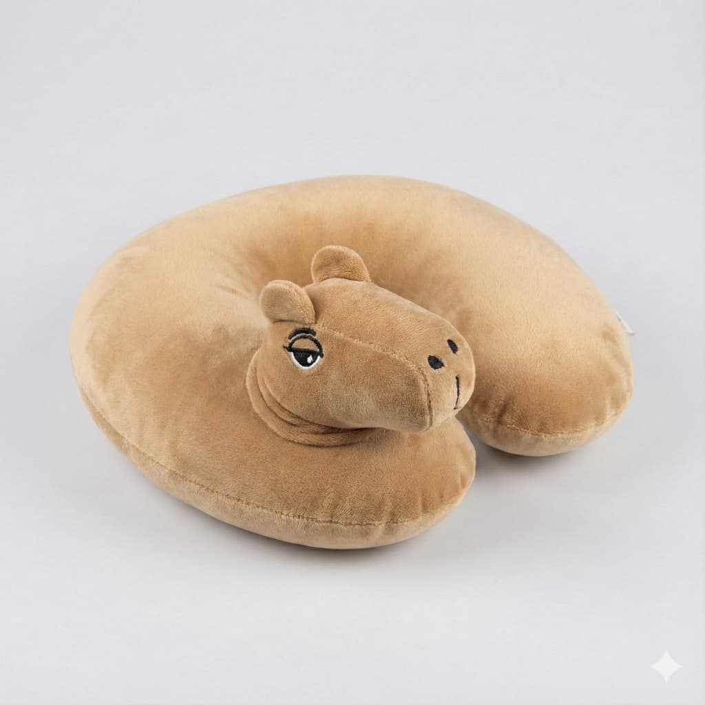 Almofada de Pescoço Capivara Travesseiro Viagem