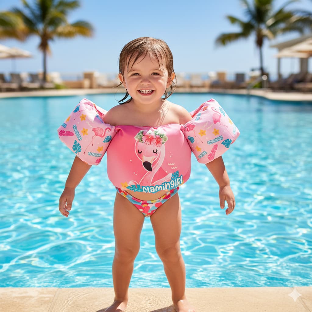 Colete Salva Vidas Infantil Bóia que Não Fura Confortável Ajustável 1 a 7 anos Fabricados no Brasil