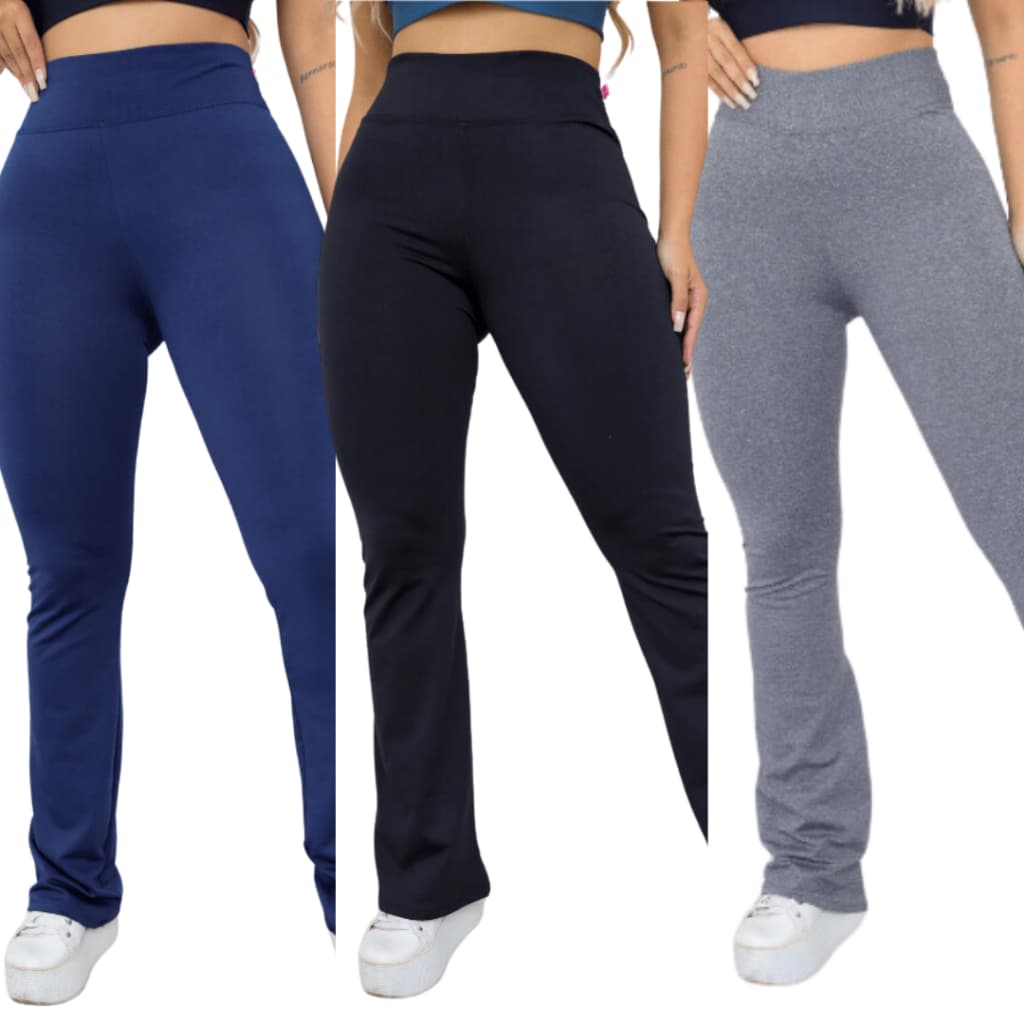 Calça Leg Legging Flare Feminina Bailarina Suplex Boca de Sino Envio Imediato
