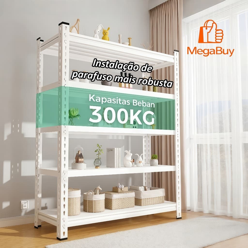 Estante De Chão Estante Prateleira de Ferro Resistente Armazenamento Industrial 3/4/5/6 Camadas