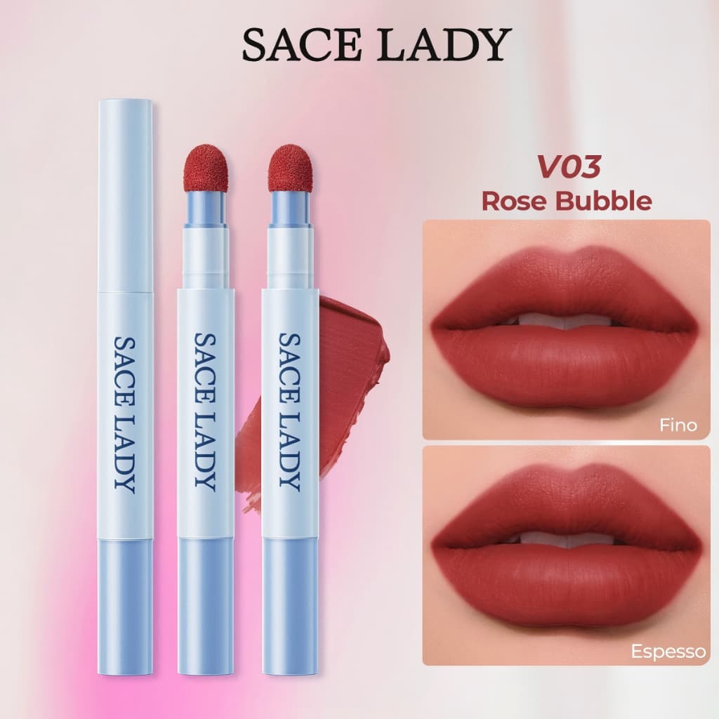 Cushion Labial Creme em Pó SACE LADY acabamento mate longa duração