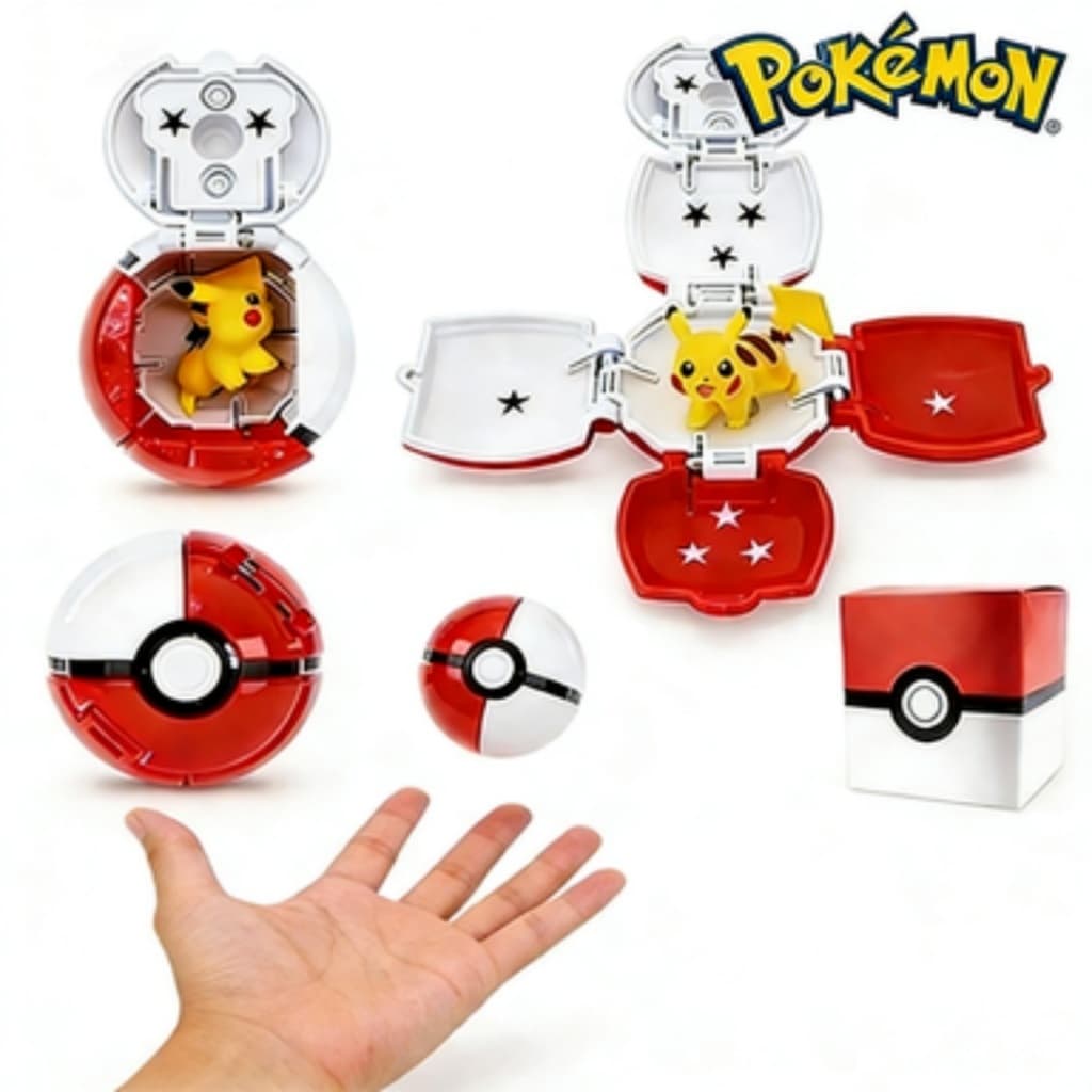 Pokémon Pokébola de 7cm com Boneco - Brinquedo Infantil, Ótimo para Presentes e Colecionadores