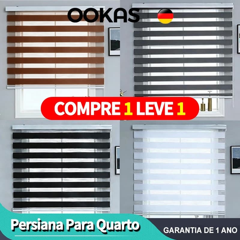 OOKAS Dupla Camada Espessada Persiana Para Quarto Persiana PVC Cortinas E Persianas Blackout Alemãs