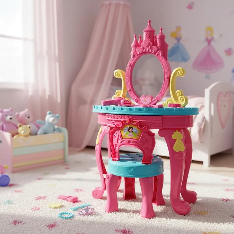 Penteadeira Infantil Princesa Rosa Com Acessórios Homeplay Oferta Envio Rapido