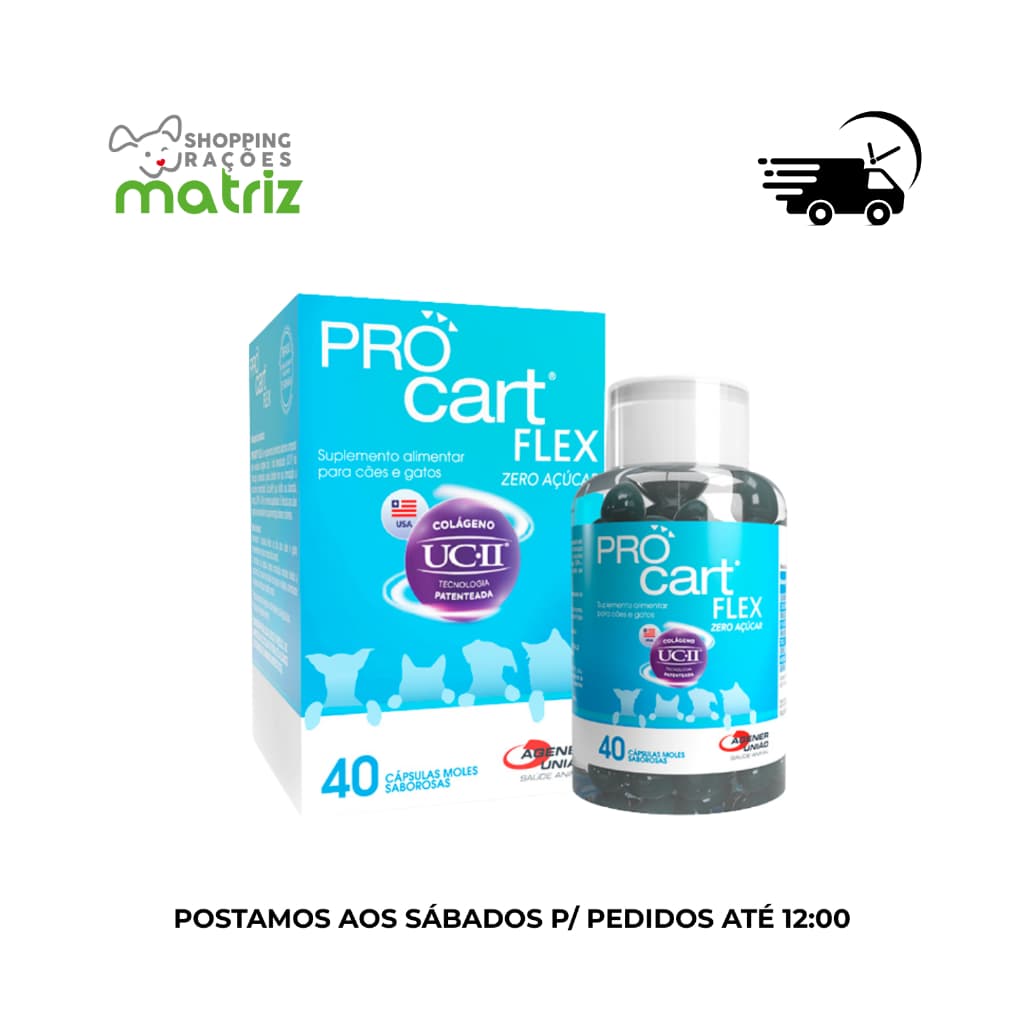 Procart Flex Cães E Gatos (colágenos) C/ 40 Capsulas Pro Cart