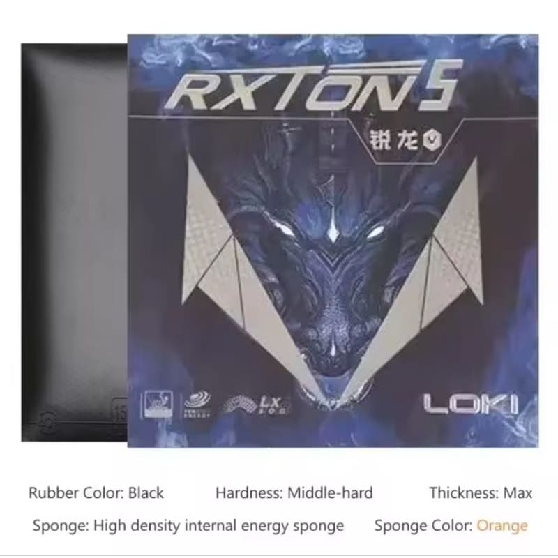 Borracha de tênis de mesa profissional Loki RXTON 5