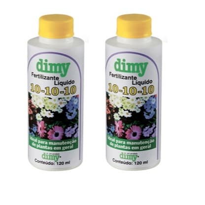 Kit 2 Fertilizantes Líquido Concentrado 10-10-10 Dimy 120ml
