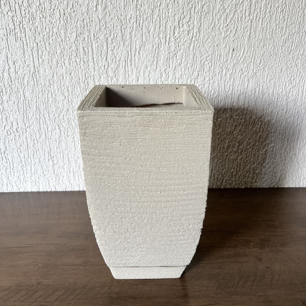 Vaso para Plantas Decorativo Bojo Quadrado Grafiato Mini medidas 28cm x 16cm x 10cm