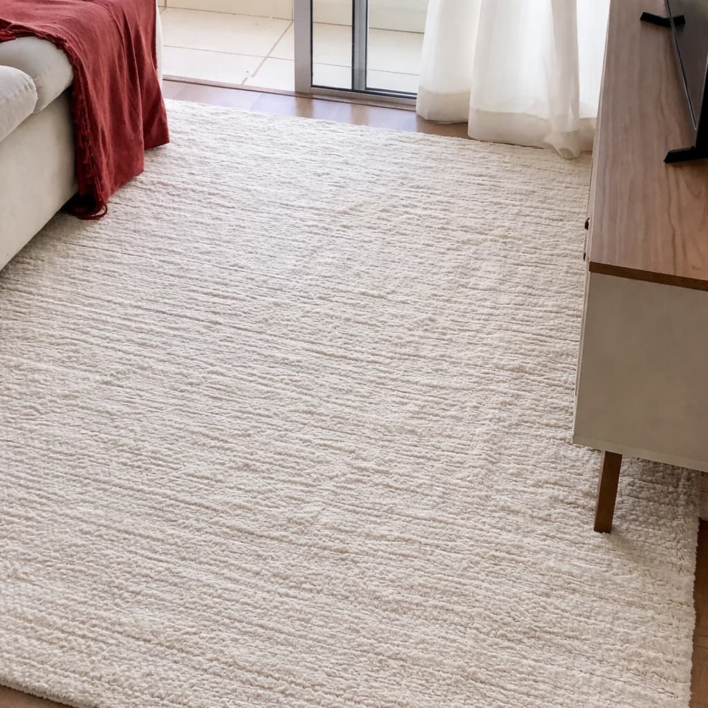 Tapete Grande Boho Sala Quarto Artesanal Cru Dupla Face Bem Macio Pesado Lavável a Máquina Conforto