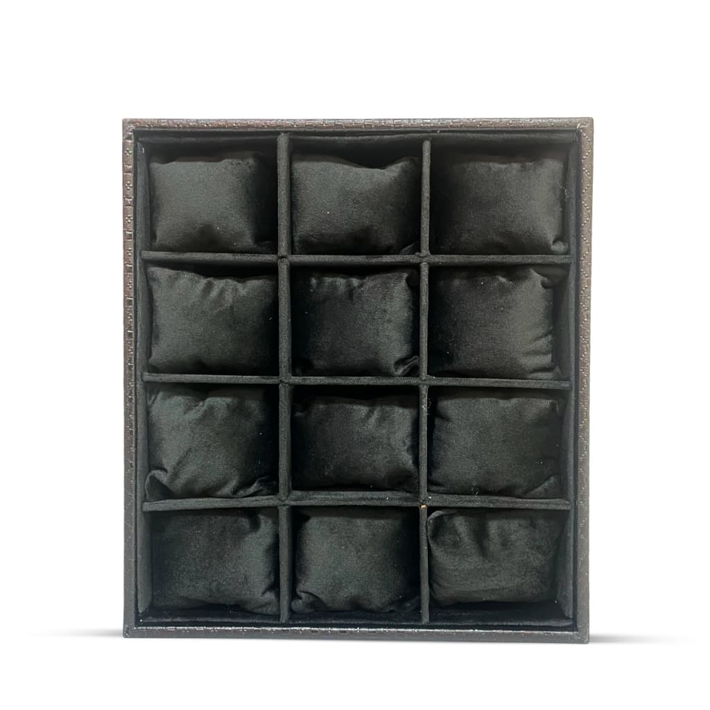 Bandeja Organizadora 12 Relógios Premium Almofadas Veludo Porta Relógio