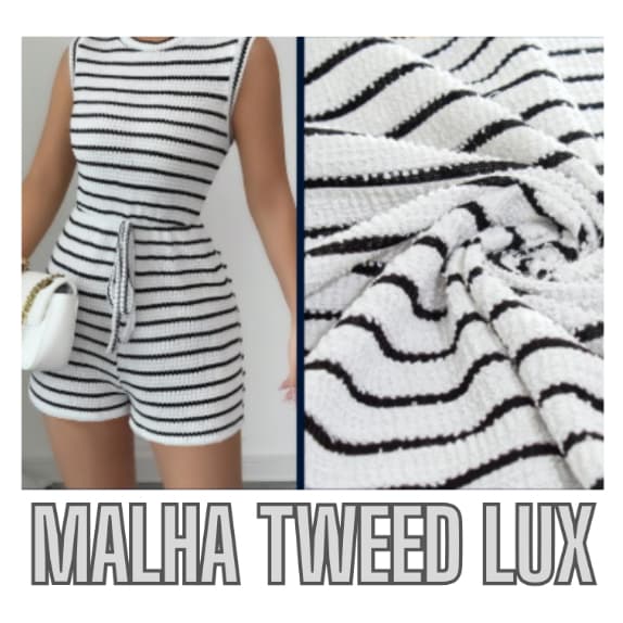Malha Tweed Lux – Sofisticação, Conforto e Elasticidade